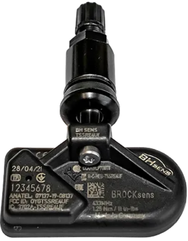 Snímač tlaku TPMS BROCKsens BH SENS HUF SUBARU 433 MHz + čierny ventil 210 km/h